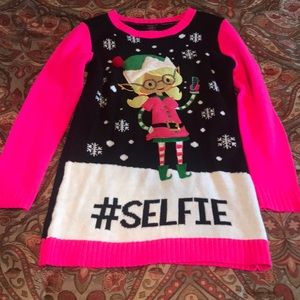 Girls holiday sweater dress
